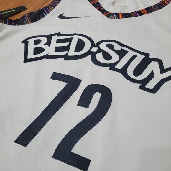Nike Brooklyn Nets #72 Biggie NY City Edition Swingman Jersey Sz 44 M CU0192-100 - Picture 6 of 7